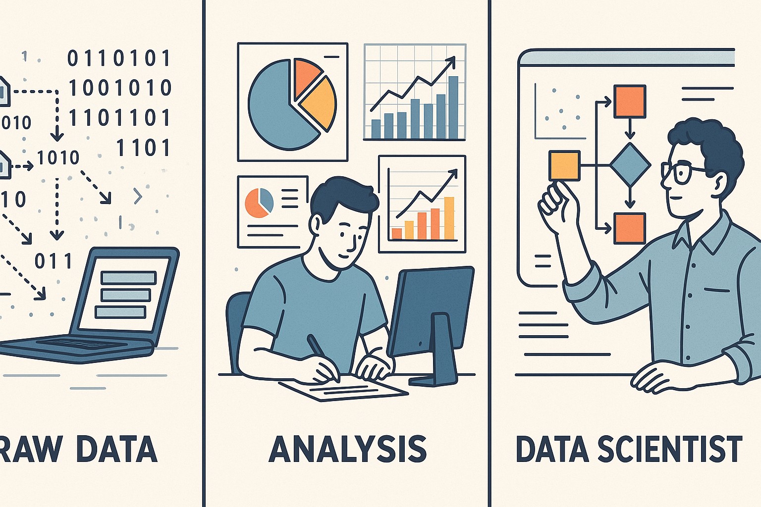 Data Processing vs Data Analysis vs Data Science: Differences Explained