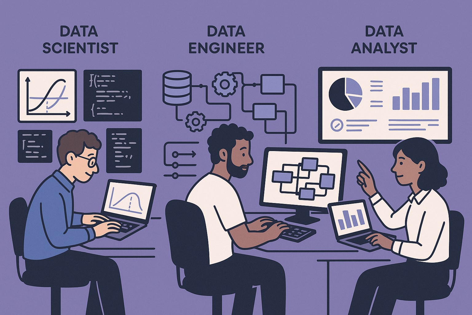 Data Scientist vs Data Engineer vs Data Analyst: Role Differences