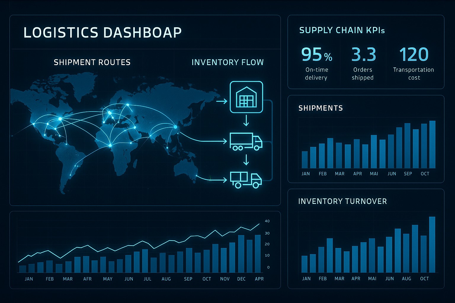 Supply Chain Dashboard Examples (Logistics & Operations)