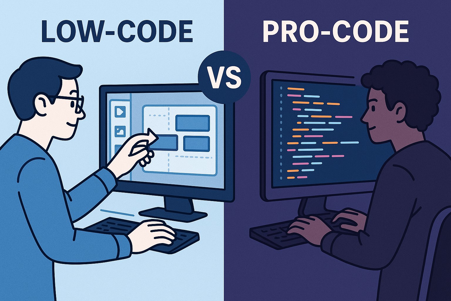 Low-Code vs Pro-Code: Will Low-Code Replace Traditional Developers?