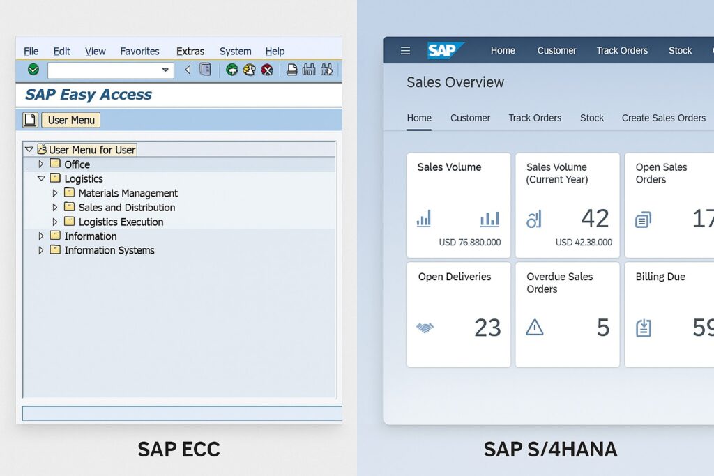 SAP ECC vs SAP S/4HANA: Key Differences and Benefits