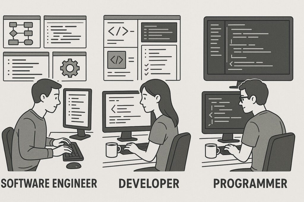 Software Engineer vs Developer vs Programmer: Role Differences