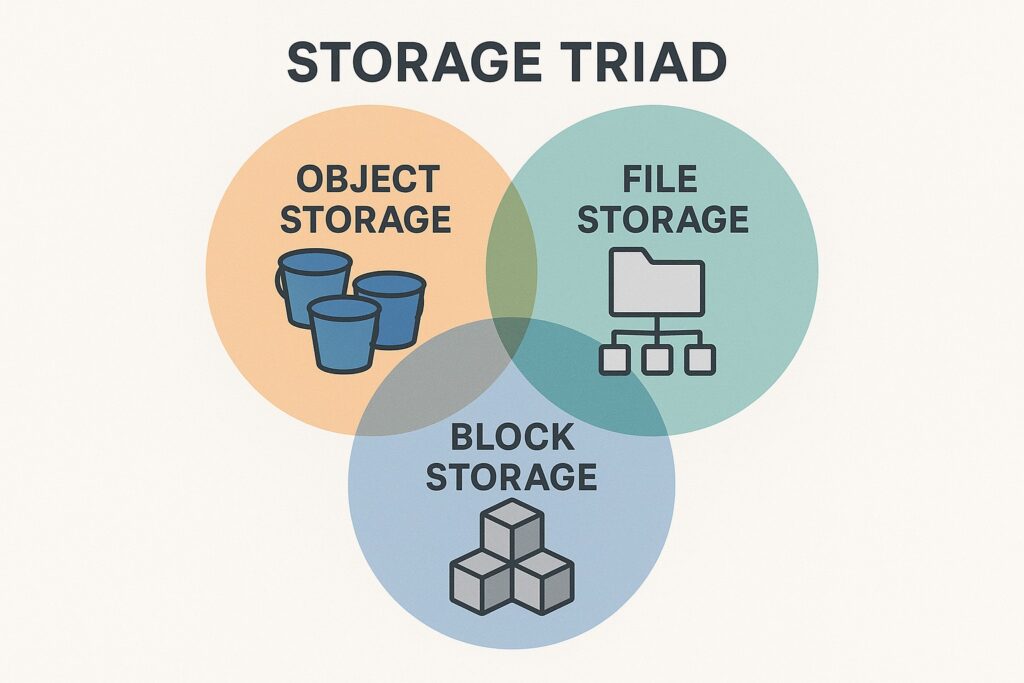 Object Storage vs Block Storage vs File Storage